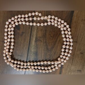 Monet Vintage Glass Pearl Necklace